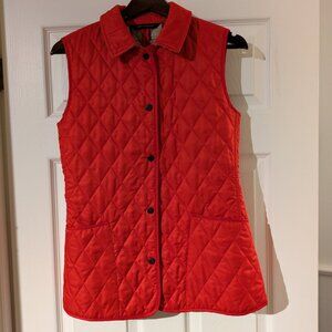 Burberry Red Quilted Sleeveless Vest
